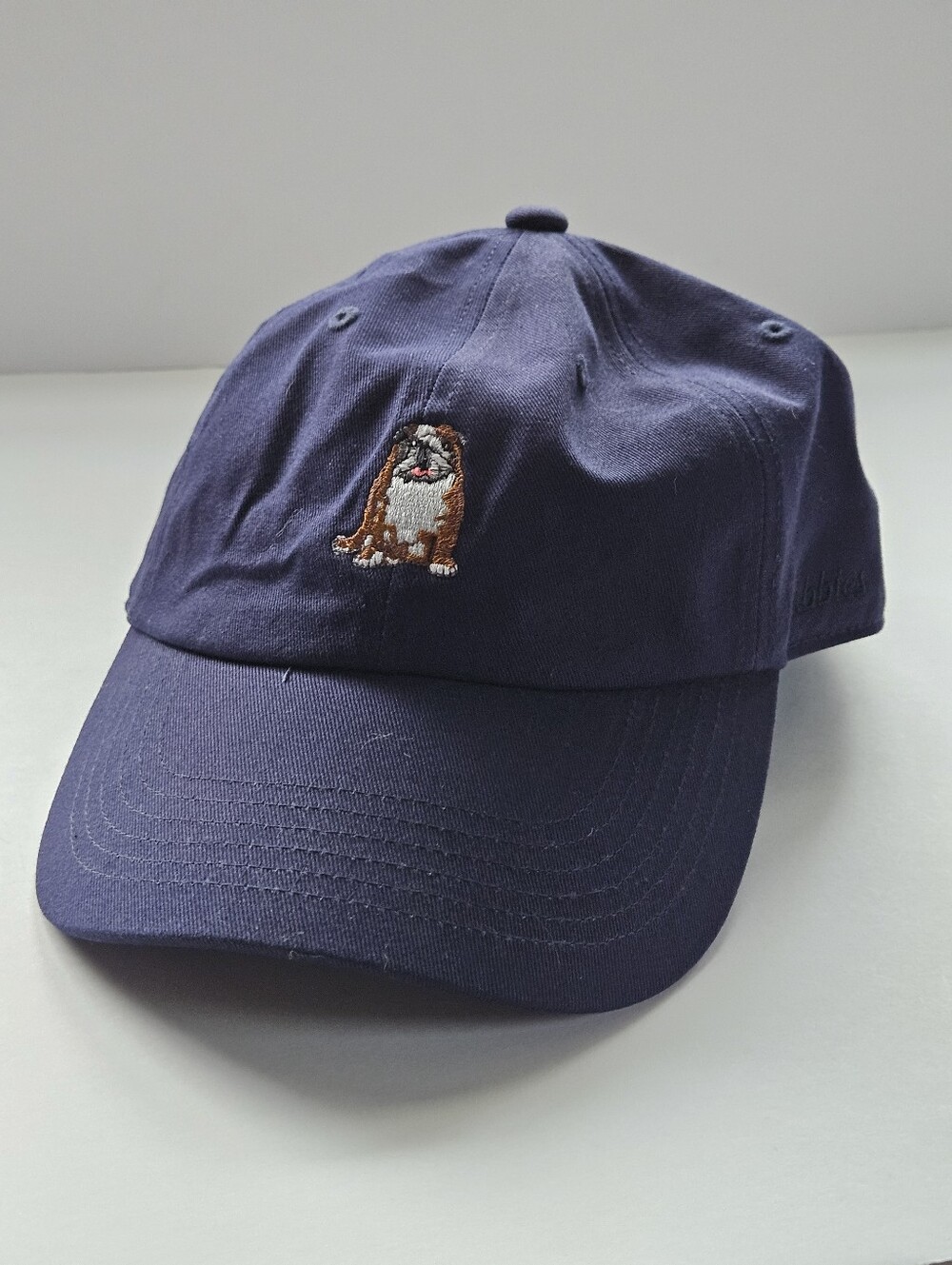 Chubbies Hat Cap Strap Back Mens One Size Blue Embroidered Bulldog Dog Baseball